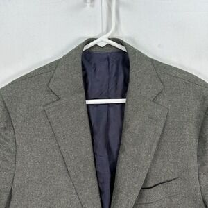 Suitsupply Vitale Barberis Havana Patch HL Blazer Mens 40R Gray Wool Made Italy